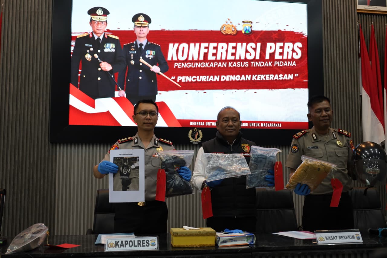 Polres Trenggalek Ringkus Residivis, Jambret Kalung Warga di Sejumlah Lokasi